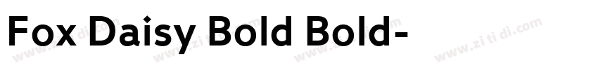 Fox Daisy Bold Bold字体转换